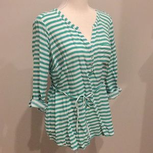 Motherhood Maternity striped 3/4 sleeve top